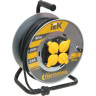Катушка IEK УК40 на мет. С термозащитой 4 места 2P+PE/40м КГ 3х1,5мм2 IP44 PROFESSIONAL - WKP16-16-04-40-44